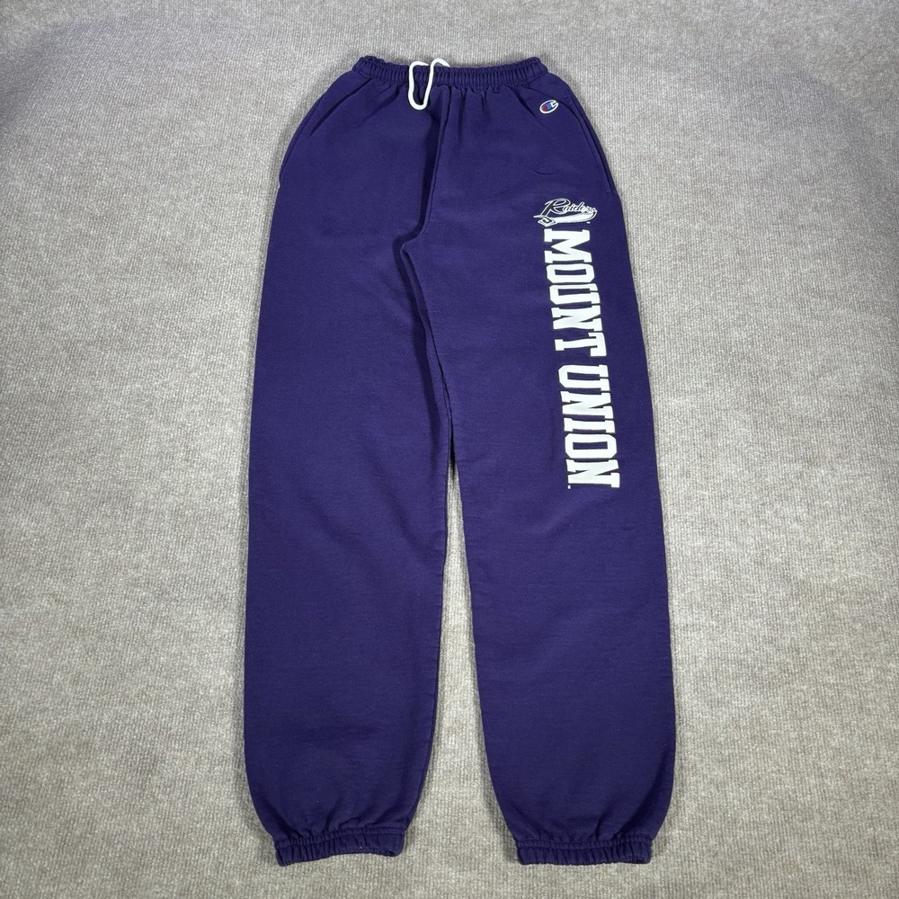 Mount Union Purple Raiders Sweatpants Mens S Purple Fleece Spellout‎ Champion